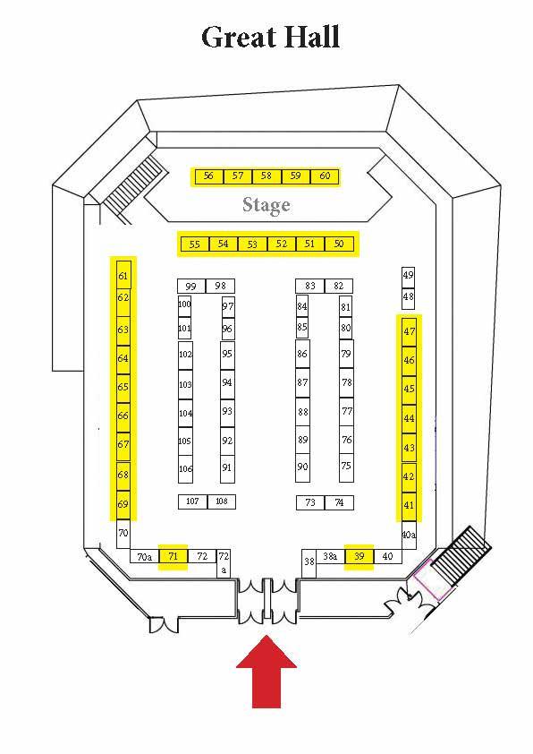 7 Your Deposit Great Hall and Foyer All stands £100